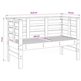 vidaXL 3-delige Loungeset massief grenenhout