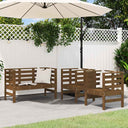 vidaXL 3-delige Loungeset massief grenenhout