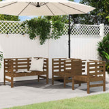 vidaXL 3-delige Loungeset massief grenenhout