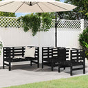vidaXL 3-delige Loungeset massief grenenhout