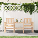 vidaXL Tuinbank met tafel 2-zits massief grenenhout