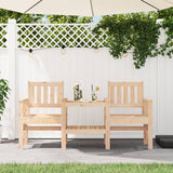 vidaXL Tuinbank met tafel 2-zits massief grenenhout