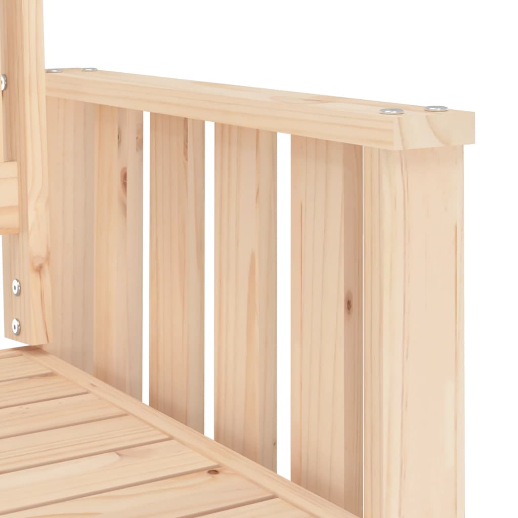 vidaXL Tuinbank met tafel 2-zits massief grenenhout