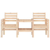 vidaXL Tuinbank met tafel 2-zits massief grenenhout