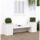 vidaXL Bankje met plantenbakken 184,5x39,5x56,5 cm grenenhout