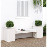 vidaXL Bankje met plantenbakken 184,5x39,5x56,5 cm grenenhout