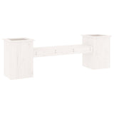 vidaXL Bankje met plantenbakken 184,5x39,5x56,5 cm grenenhout
