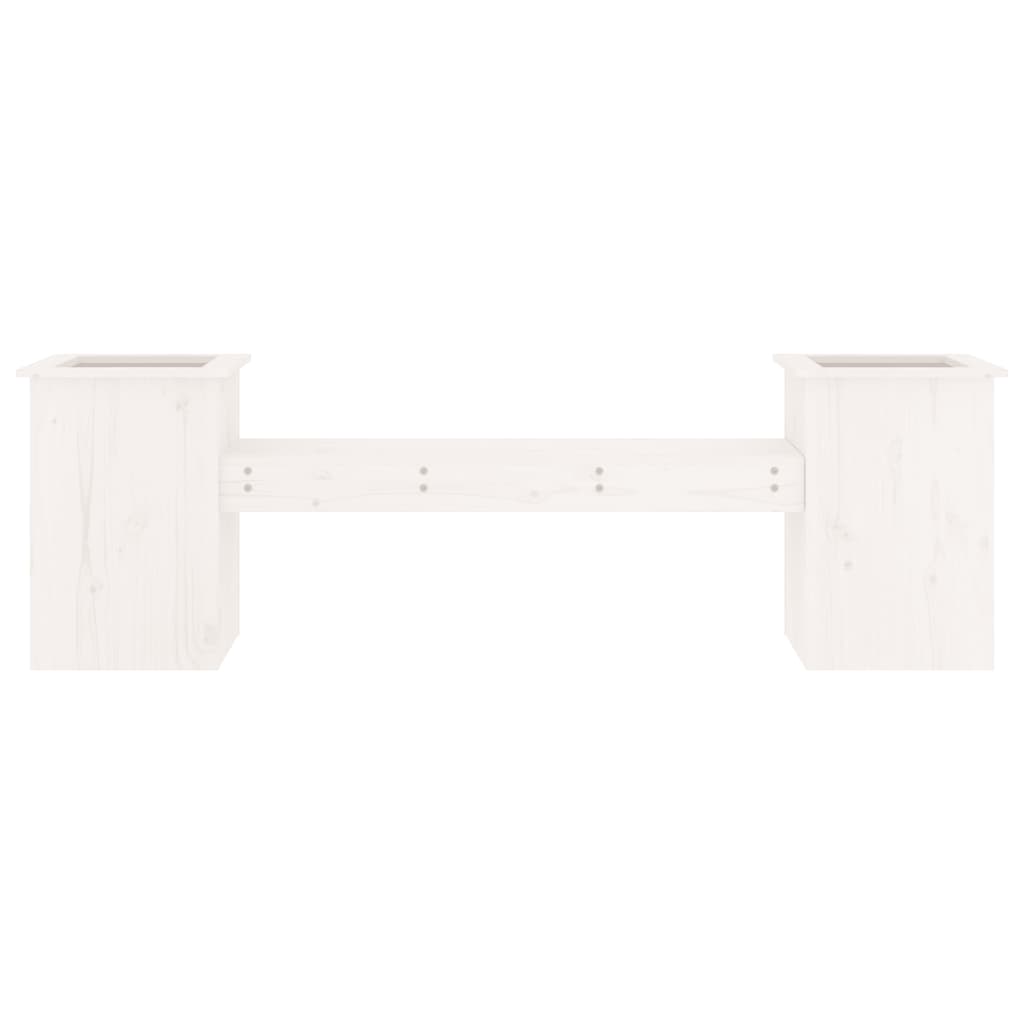 vidaXL Bankje met plantenbakken 184,5x39,5x56,5 cm grenenhout