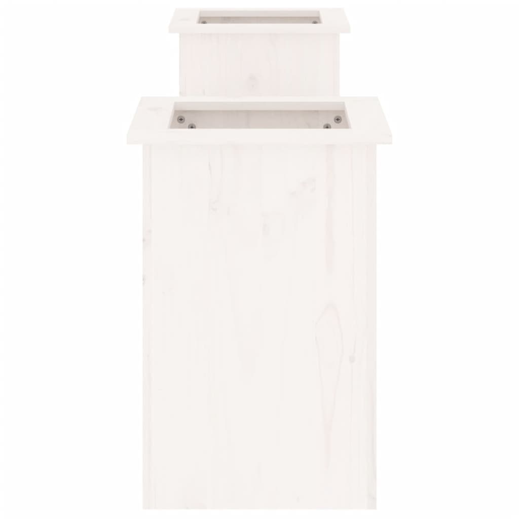 vidaXL Bankje met plantenbakken 184,5x39,5x56,5 cm grenenhout