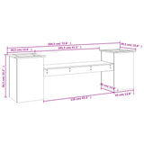vidaXL Bankje met plantenbakken 184,5x39,5x56,5 cm grenenhout