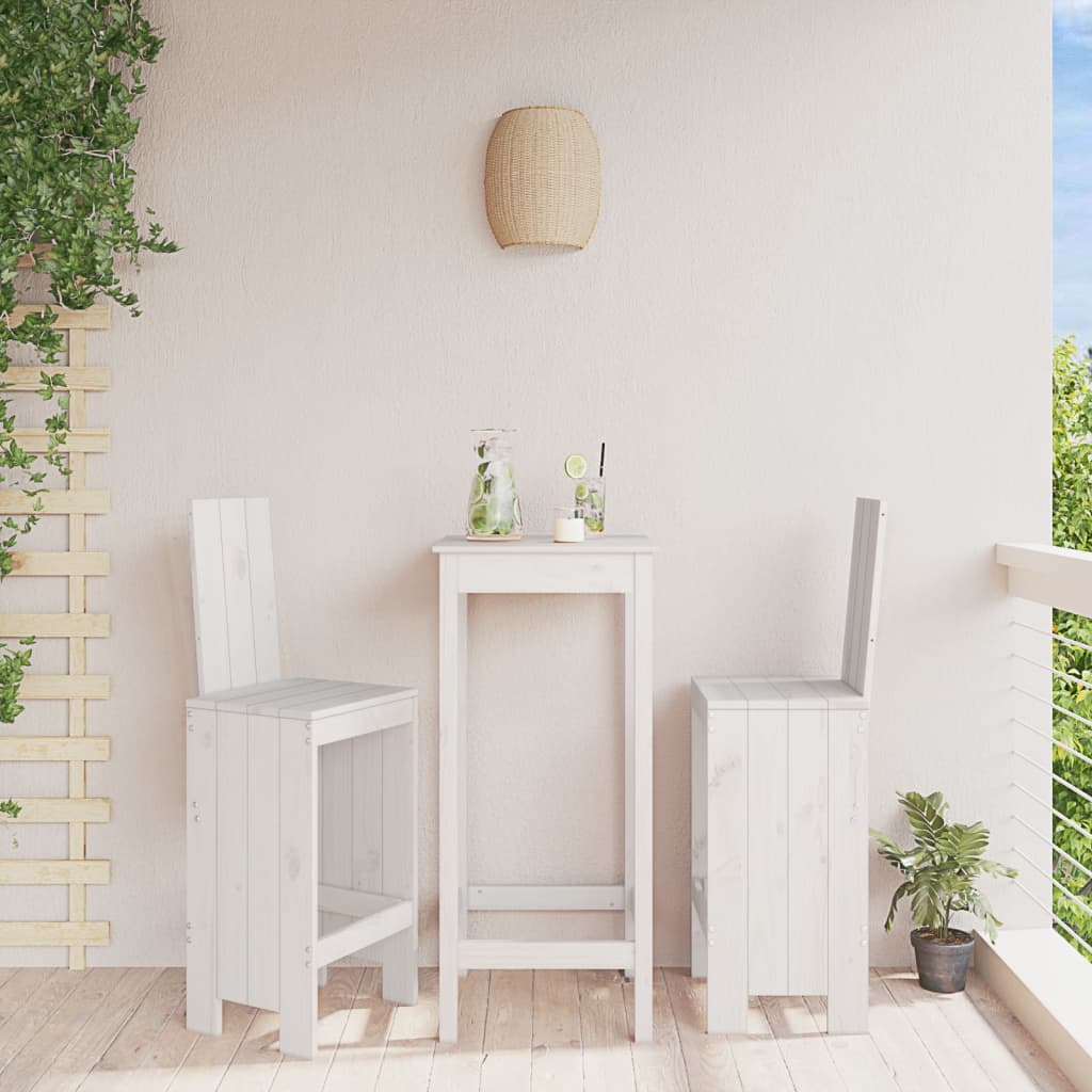 vidaXL Barkrukken 2 st 40x42x120 cm massief grenenhout