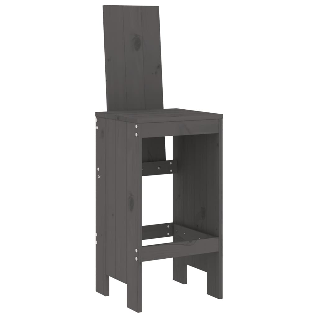 vidaXL Barkrukken 2 st 40x42x120 cm massief grenenhout