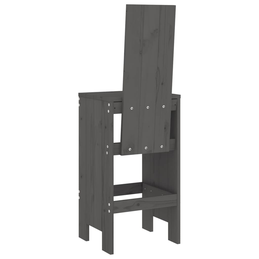 vidaXL Barkrukken 2 st 40x42x120 cm massief grenenhout