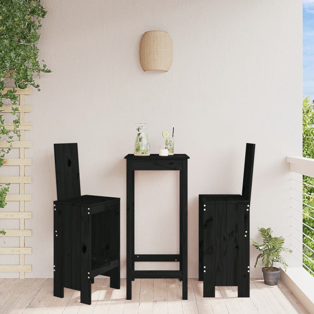 vidaXL Barkrukken 2 st 40x42x120 cm massief grenenhout