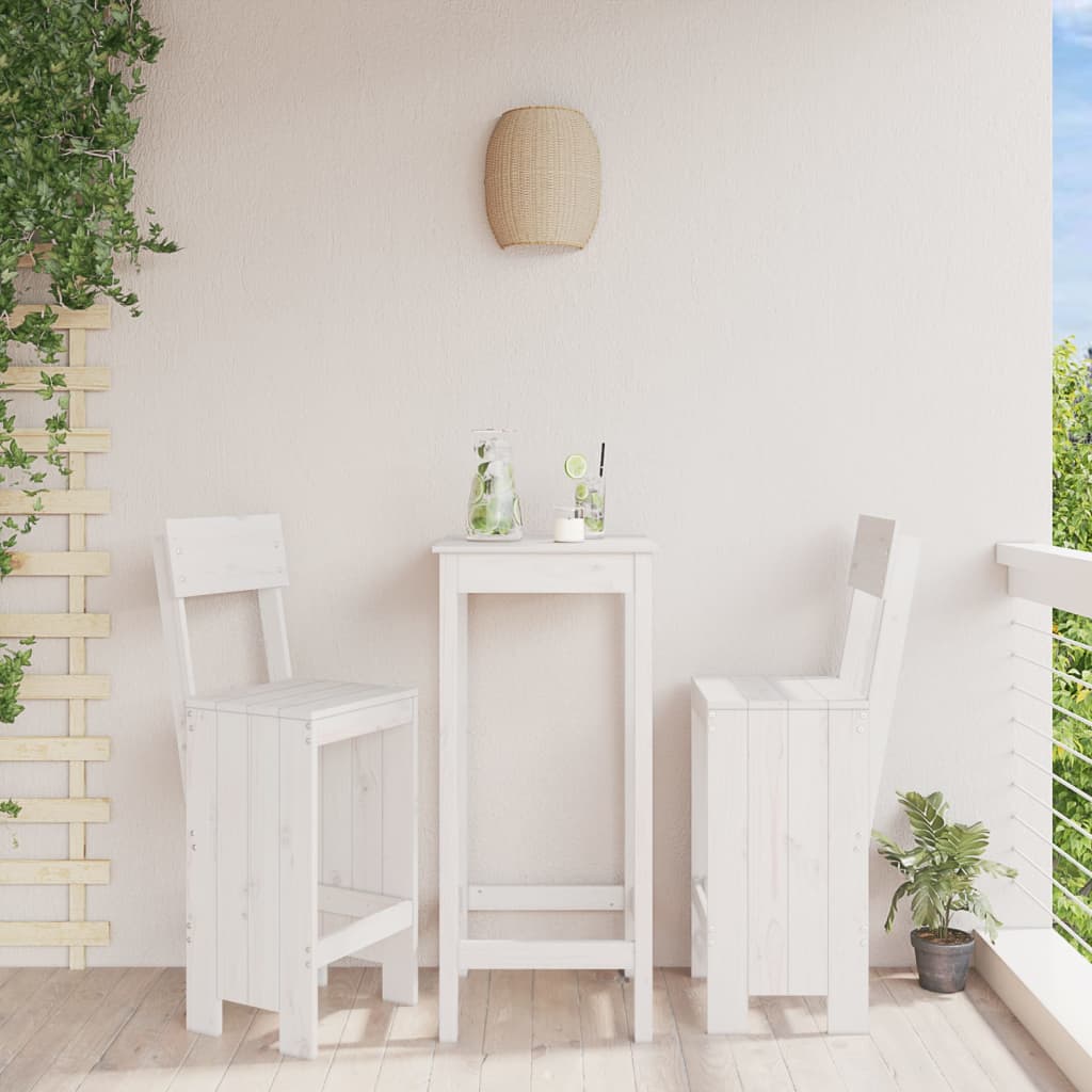 vidaXL Barkrukken 2 st 40x42x120 cm massief grenenhout