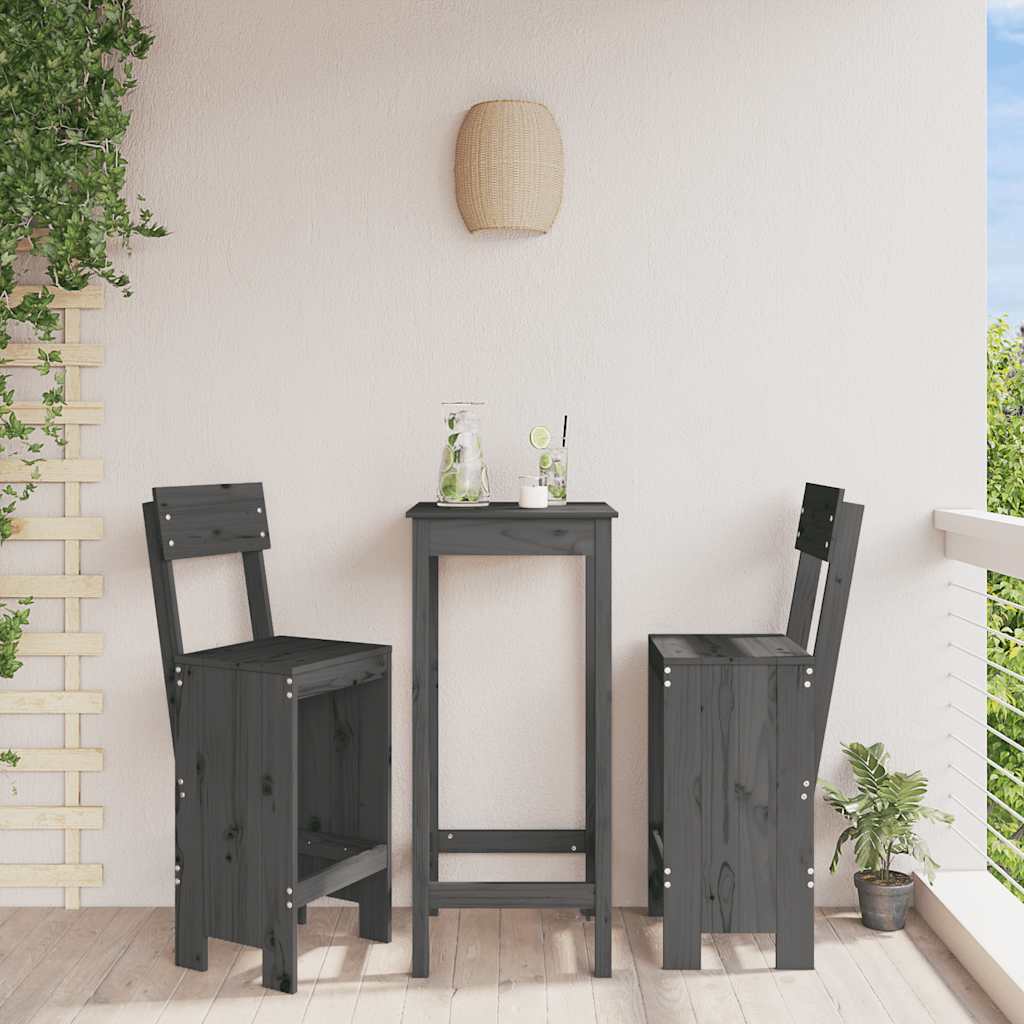 vidaXL Barkrukken 2 st 40x42x120 cm massief grenenhout