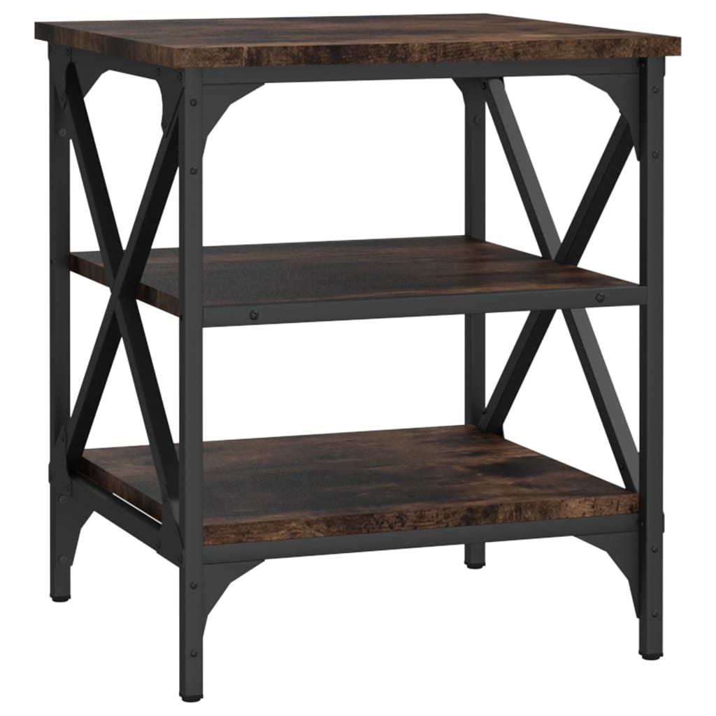 vidaXL Bijzettafel 40x42x50 cm bewerkt hout zwart