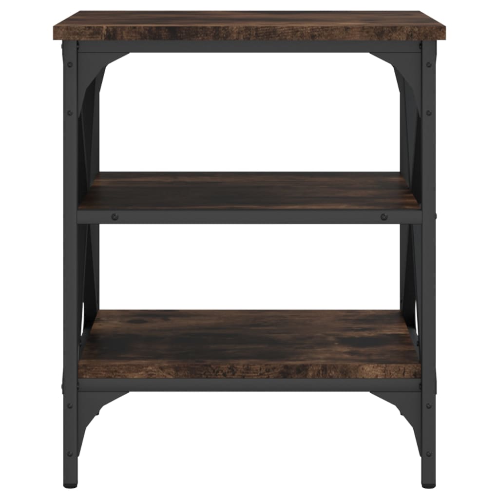 vidaXL Bijzettafel 40x42x50 cm bewerkt hout zwart
