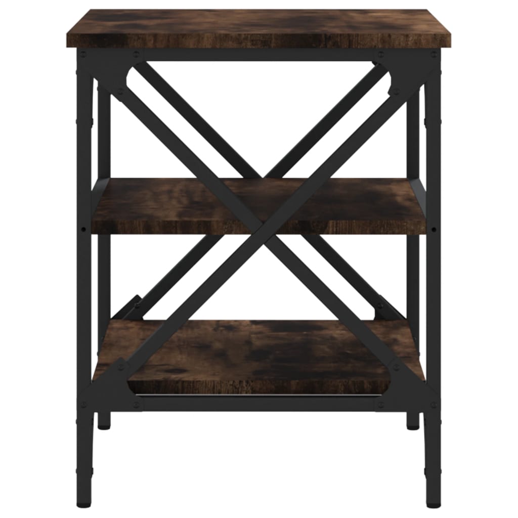 vidaXL Bijzettafel 40x42x50 cm bewerkt hout zwart