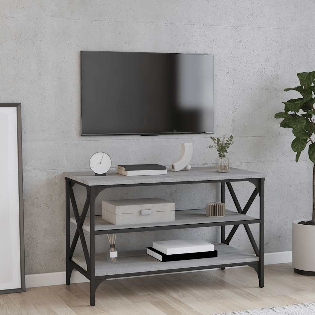 vidaXL Bijzettafel 40x42x50 cm bewerkt hout zwart