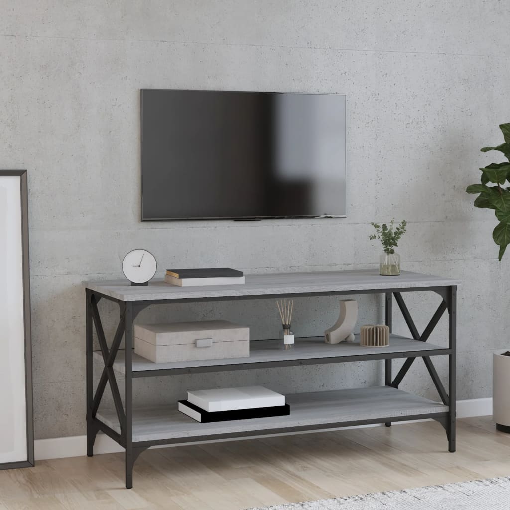 vidaXL Bijzettafel 40x42x50 cm bewerkt hout zwart