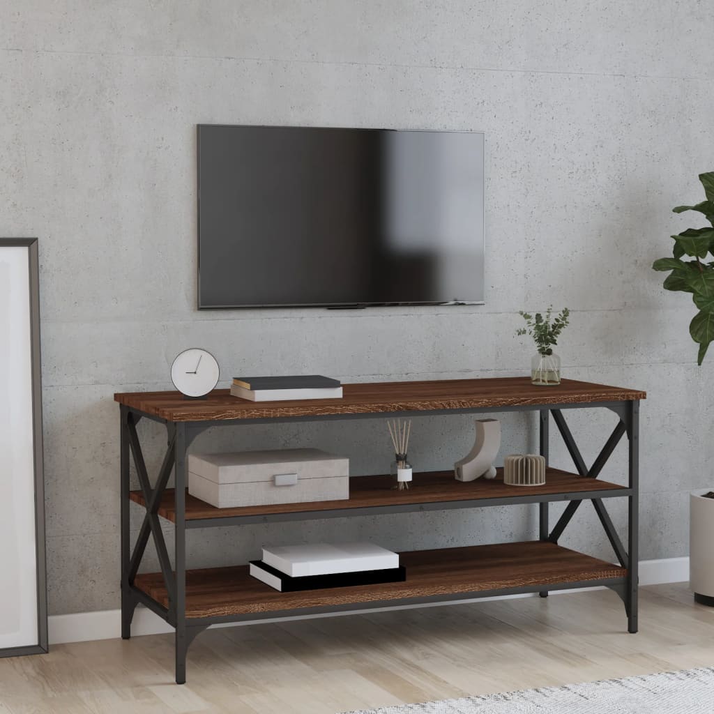 vidaXL Bijzettafel 40x42x50 cm bewerkt hout zwart