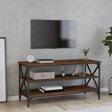 vidaXL Bijzettafel 40x42x50 cm bewerkt hout zwart