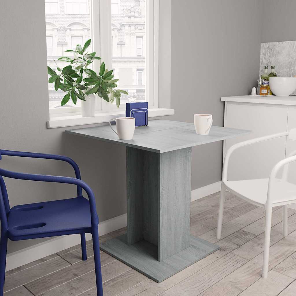 vidaXL Eettafel 80x80x75 cm bewerkt hout wit
