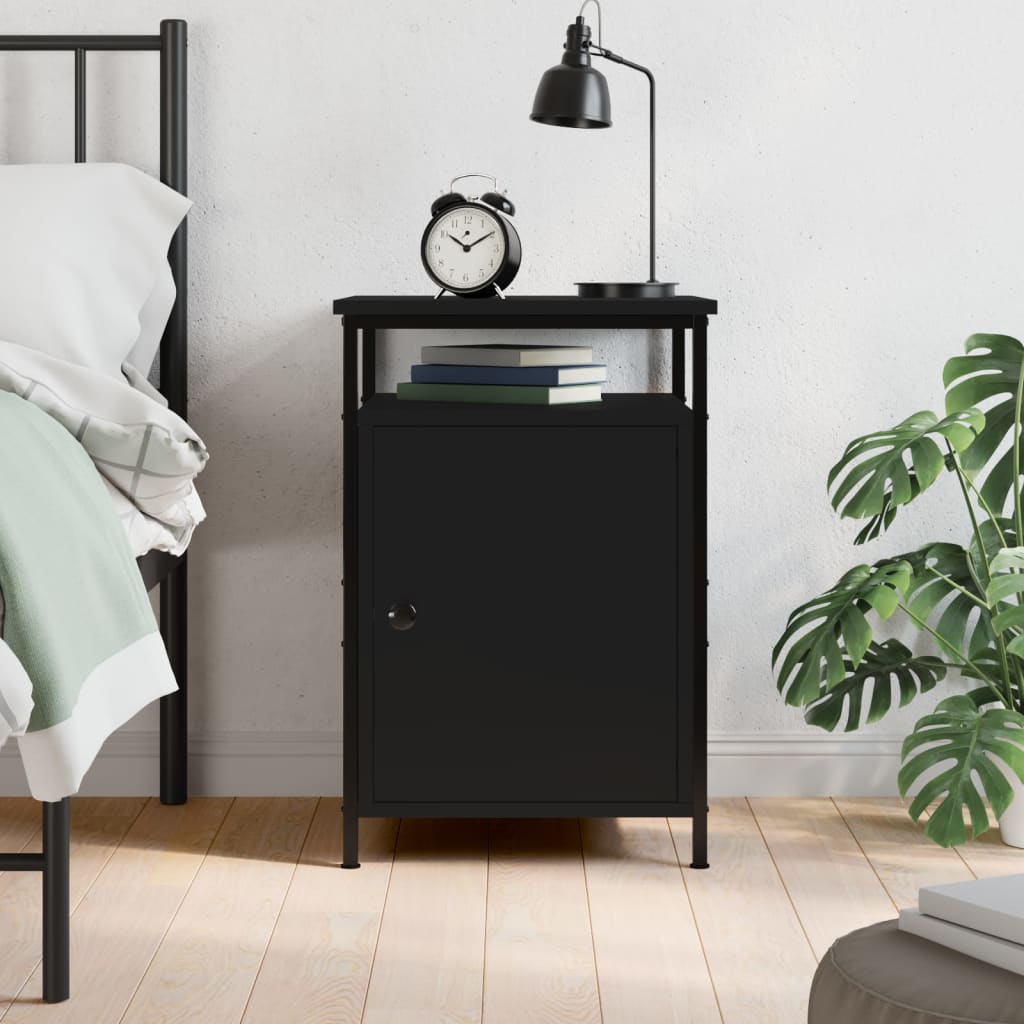 vidaXL Nightstand 40x42x60 cm engineered wood black