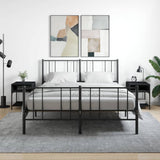 vidaXL Nightstand 40x41x50 cm engineered wood black