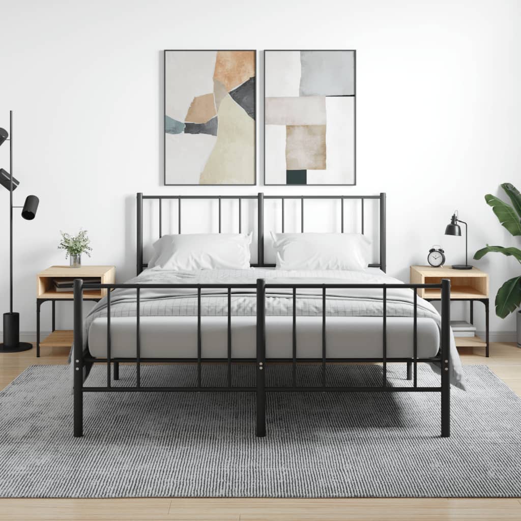 vidaXL Nightstand 40x41x50 cm engineered wood black