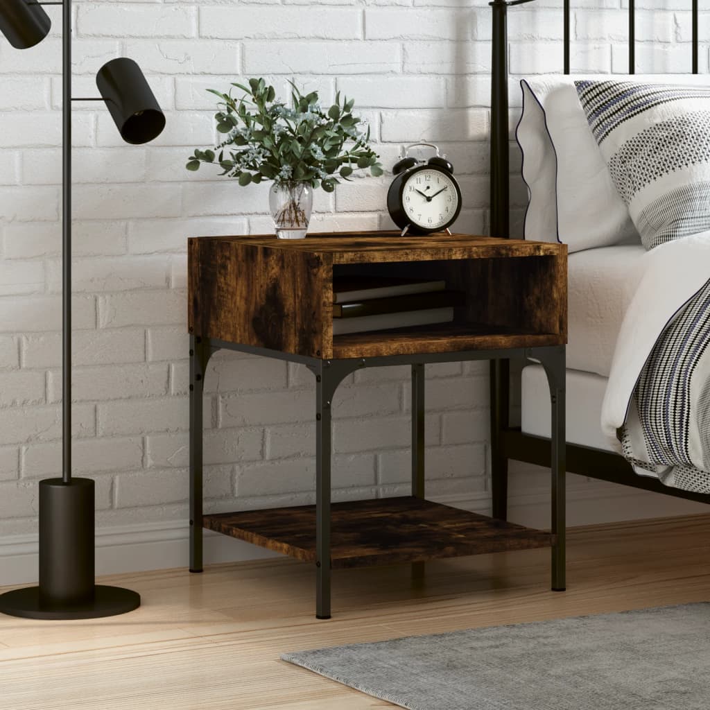 vidaXL Nightstand 40x41x50 cm engineered wood black