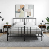 vidaXL Nightstand 40x41x50 cm engineered wood black