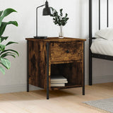vidaXL Bedside cabinet 40x42x50 cm engineered wood black