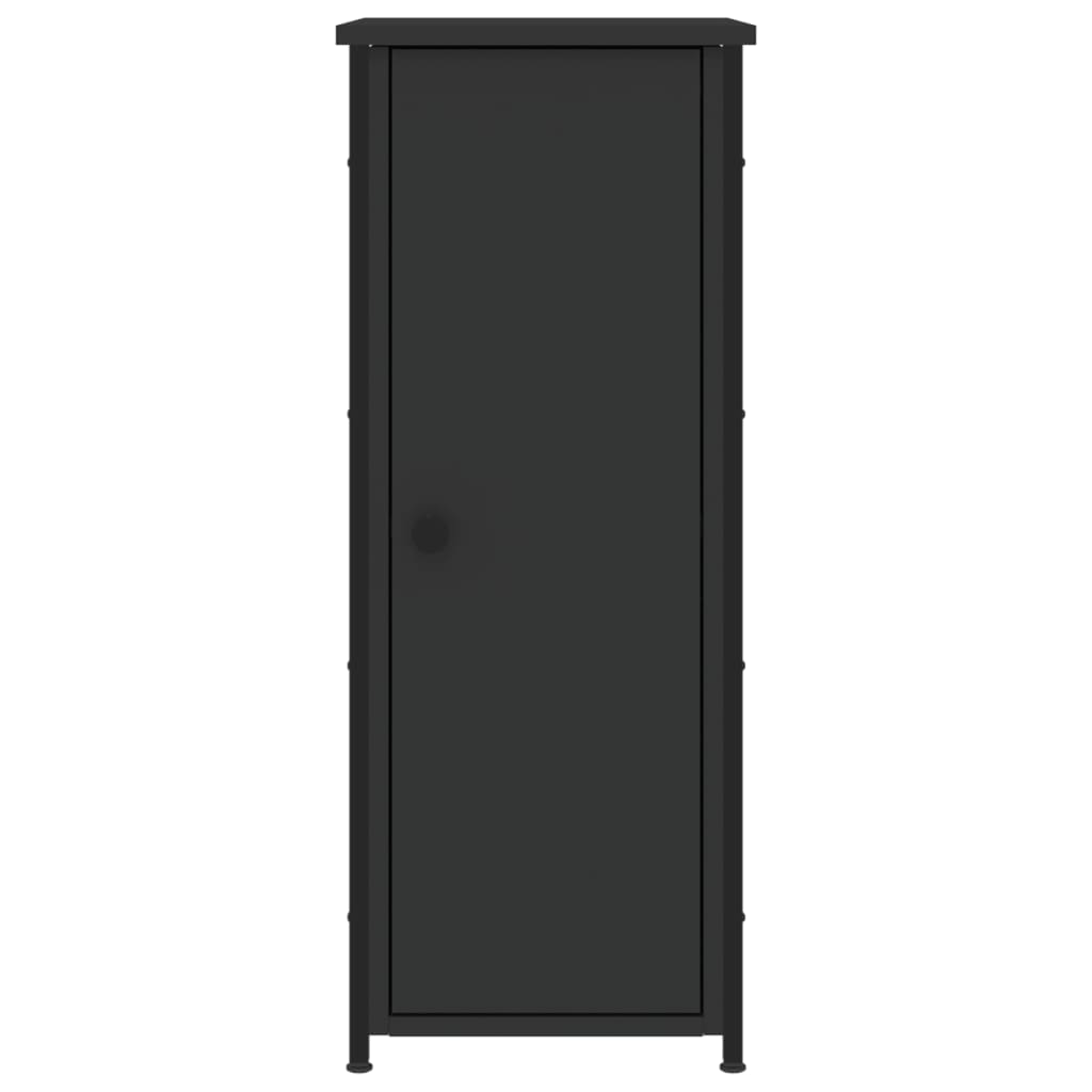 vidaXL Nachtkastjes 2 st 32x42x80 cm bewerkt hout zwart
