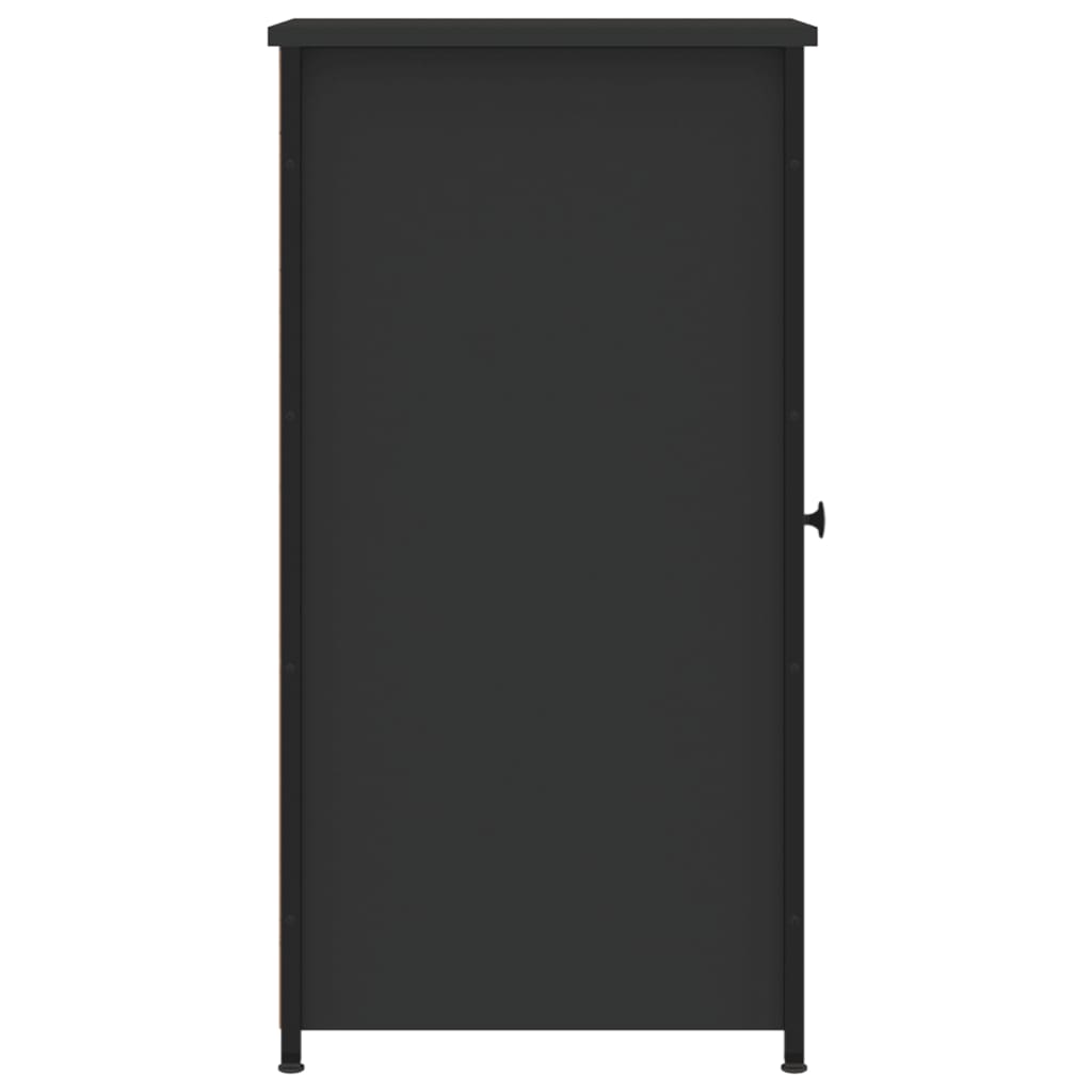 vidaXL Nachtkastjes 2 st 32x42x80 cm bewerkt hout zwart