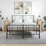 vidaXL Nachtkastjes 2 st 32x42x80 cm bewerkt hout zwart