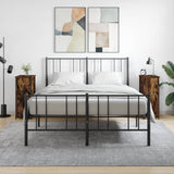 vidaXL Nachtkastjes 2 st 32x42x80 cm bewerkt hout zwart