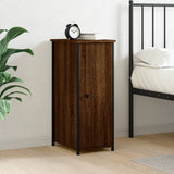 vidaXL Nachtkastjes 2 st 32x42x80 cm bewerkt hout zwart