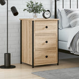 vidaXL Nightstand 40x36x60 cm engineered wood black
