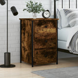 vidaXL Nightstand 40x36x60 cm engineered wood black