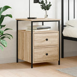 vidaXL Nightstand 44x45x60 cm engineered wood black