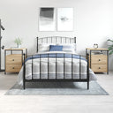 vidaXL Nightstand 44x45x60 cm engineered wood black