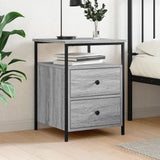 vidaXL Nightstand 44x45x60 cm engineered wood black