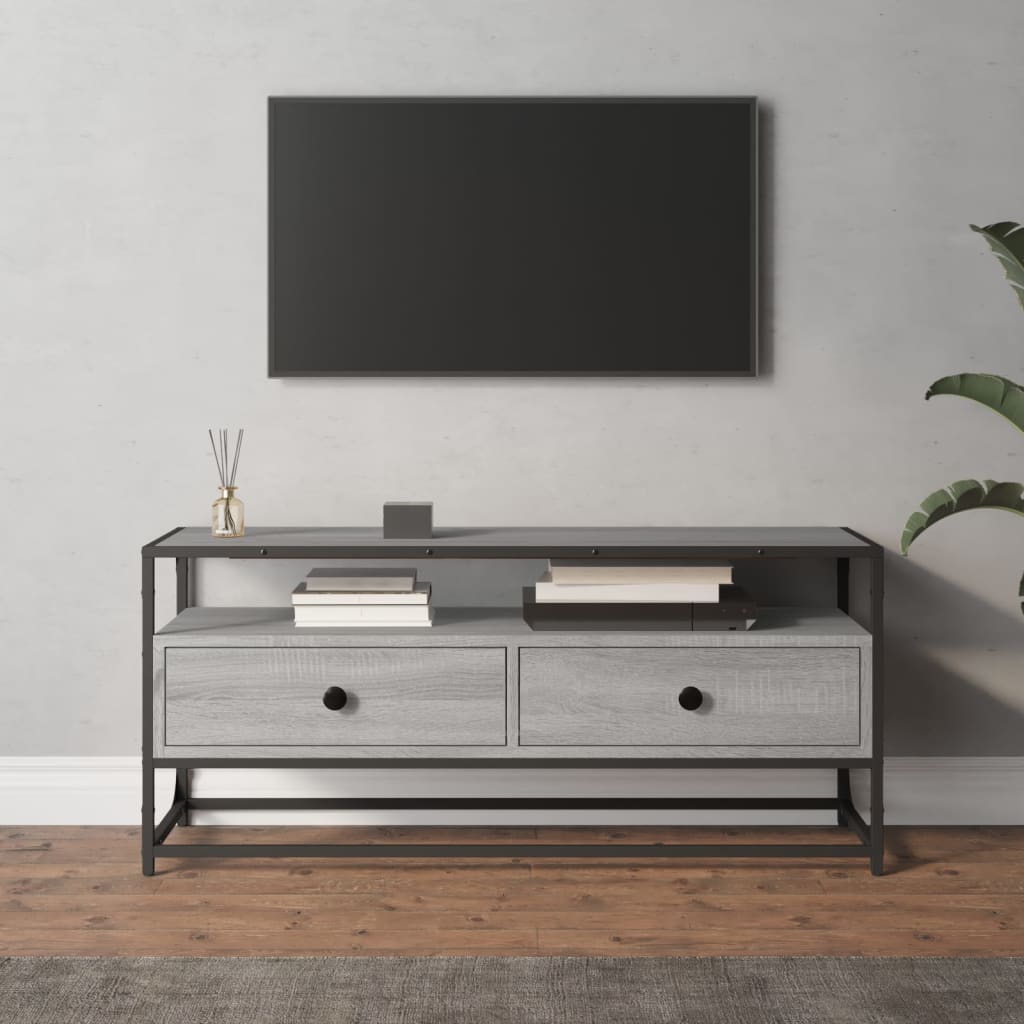 vidaXL Tv-meubel 100x35x45 cm bewerkt hout zwart