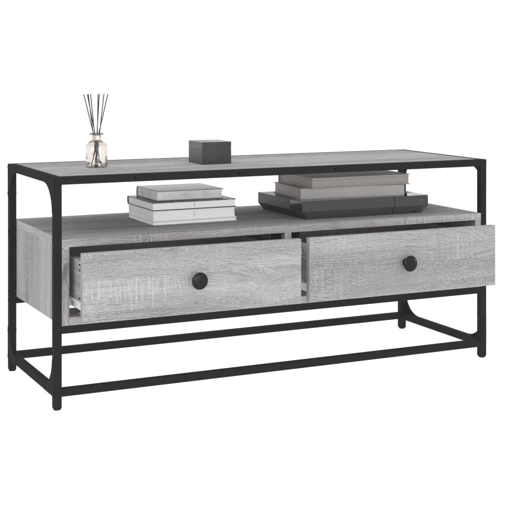 vidaXL Tv-meubel 100x35x45 cm bewerkt hout zwart