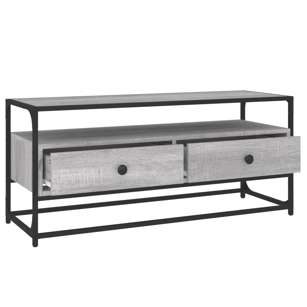 vidaXL Tv-meubel 100x35x45 cm bewerkt hout zwart
