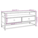 vidaXL Tv-meubel 100x35x45 cm bewerkt hout zwart
