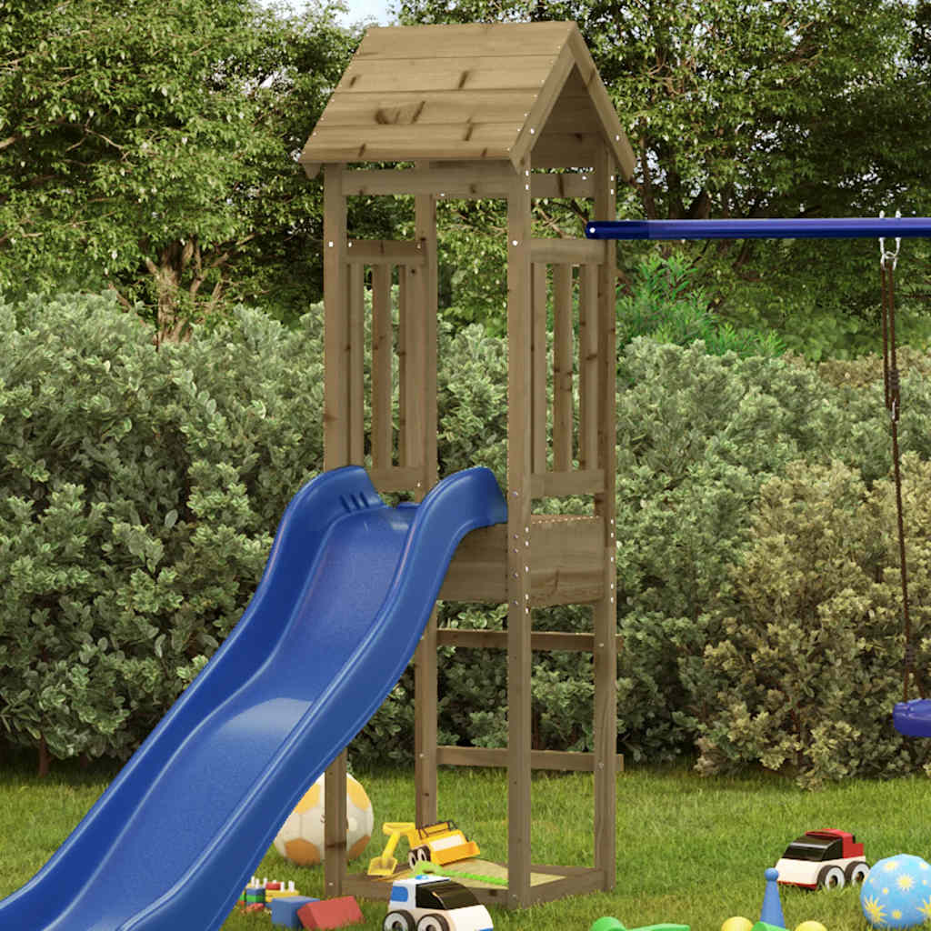 vidaXL Speeltoren 52,5x46,5x206,5 cm massief douglashout