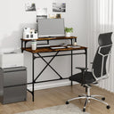 vidaXL Bureau 100x50x90 cm bewerkt hout en ijzer sonoma eikenkleur